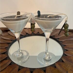 Scented classic martini candle set